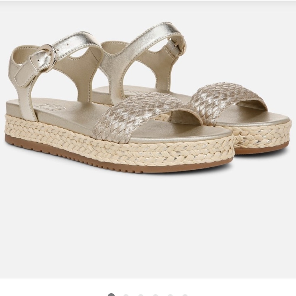 Naturalizer Gold Braided Platform Sandals